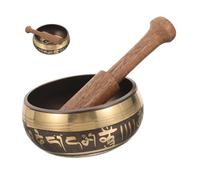 HOUDERCO 1Set Tibetan Singing Bowl with Wooden Mallet Lightweight Meditation Bowl for Yoga and Relaxation Handmade and Sound Therapy Accessories