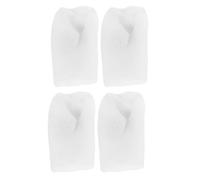 HOUDERCO 2 Pairs Invisible Silicone Heel Lift Insoles for Height Increase with Comfortable Material and Anti-Slip Design, White Half Height Increase Pads Suitable for Daily Life and Travel