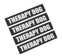 HOUDERCO 2 Pairs Reflective Dog Vest Stickers, Outdoor Pet Harness Patches for Therapy Dogs, Size S, Sturdy Hook and Loop Fastening for Walking and Training