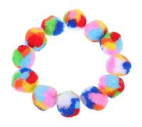 HOUDERCO 20pcs Cute Plush Rainbow Yarn Balls Cat Toys for Indoor Cats Interactive Pet Toys