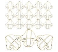 HOUDERCO 20pcs Golden Mushroom Paper Clips Iron Multi-use Office Paper Clips Streamlining Workflow Delicate Stylish Desk Accessories for Study Routine