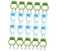HOUDERCO 20pcs Portable Nose Stopper Clips Nose Bleeding Stopper Professional Nasal Clip for Epistaxis Care and Breathing Training, Blue and Green, Household Use