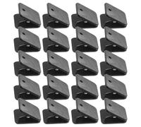 HOUDERCO 20pcs Self Adhesive Picture Clips Black Plastic Mini Hanging Clips for Quick and Easy Mounting No Drilling Needed, for Home and Office Poster or Photo Hanging