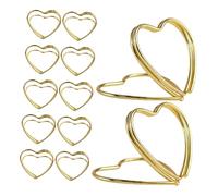 HOUDERCO 25pcs Heart Shaped Metal Card Holders for Table Displays Versatile Memo Clips for Weddings Parties and Office Use Strong and Compact Photo Stands for Cards and Messages