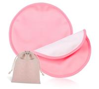 HOUDERCO 2pcs Castor Oil Pads for Breast Reusable Compress Wraps Leakproof Film Nipple Plasters Organic Castor Oil Pack Wrap for Breastfeeding Includes Storage Bag