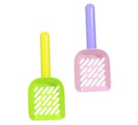 HOUDERCO 2Pcs Cat Litter Thickened Plastic Design Comfortable Grip for Easy Cleaning Suitable for Various Cat Litters Random Colors Durable Wear Resistant Pet Supplies