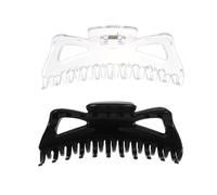 HOUDERCO 2pcs Claw Clip Hair Clamp Claw with Teeth Design Acrylic Material for Women Large Hair Grip for Applying Makeup and Washing Your Face