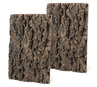 HOUDERCO 2pcs Cork Bark Decoration for Reptiles and Aquariums Tree Bark Hideout for Bearded Dragons Lizards and More Natural Aesthetic for Fish Tank Landscape
