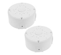 HOUDERCO 2PCS Dome Camera Junction Box with Integrated Cable Storage Outdoor Security Camera Mount Base Flexible Installation for Parks Communities Schools