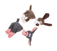 HOUDERCO 2pcs Donkey Squeaky Toy Chew Plaything for Dogs Realistic Design for Interactive Play Reduces Loneliness and Destroys Environment Pet Companion