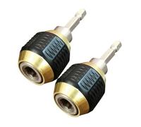 HOUDERCO 2pcs Fast Change Hexagonal Drill Adapter Set Impact Driver Socket Converters for Cordless Screwdrivers for Auto Repair and Projects