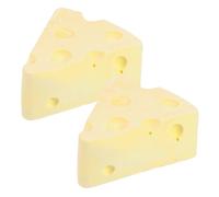 HOUDERCO 2pcs Hamster Treats Rabbit Molar Hamster Grinding Stones Calcium Toy Guinea Pig Bunny Pet Teething Toy