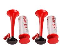 HOUDERCO 2pcs Hand Held Air Horns for Sporting Event and Party, Aluminium and Abs Material, Amplify Sound and Grab Attention, Portable Warning Horn for Soccer Match or Sports Meeting