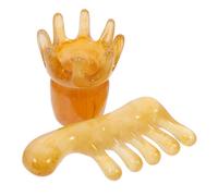 HOUDERCO 2Pcs Head Massage Scraping Tool Handheld Scalp Comb for Relaxation Made of Durable Beeswax for Gentle Care for Scalp and Head Massage