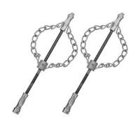 HOUDERCO 2pcs Heavy Duty Drain Clog Remover Chains for Kitchen Bathroom Flexible Push-type Sewer Scale Cleaning Tool Pvc Safe Manual Cable for Grease Oil Buildup Removal