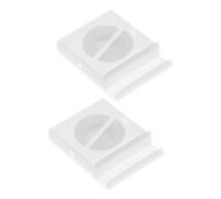 HOUDERCO 2Pcs Large Rotating Data Cable Storage Boxes with Retractable Cord Organizer for Charging Cables Portable Management Case for Home and Office Electronics White