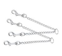HOUDERCO 2pcs Metal Dog Collar Safety Clips for Heavy Duty Leash Backup Connector Providing Extra Security, for Working with Large, Strong Dogs