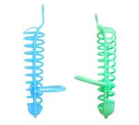HOUDERCO 2pcs Multi-purpose Foraging Basket for Parrots with Stand Rack and Hook Design, Blue Plastic Outdoor Feeding Basket, Bite Resistant Bird for Indoor and Outdoor Use
