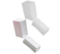 HOUDERCO 2pcs Nail Drill Bits Storage Holder Slot Folding Design Plastic Grinding Head Organizer for Nail Salon Home Use Manicure Supplies Portable and Dust-resistant Display Box