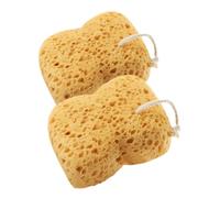 HOUDERCO 2pcs Natural Honeycomb Sponges Body Exfoliating Shower Sponges Gentle Skin Scrubbers Dead Skin Remover for Travel