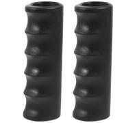 HOUDERCO 2pcs Plastic Handle Grip Trolley Cart Handle Cover Black PVC Comfortable Grip Lightweight Conforms to Human Fingers for Pushing A Trolley Or Shopping Cart