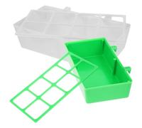HOUDERCO 2pcs Plastic Small Bird Feeder Hanging Bird Food Bowl Learning to Eat for Parakeet and Home Use
