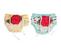 HOUDERCO 2pcs Puppy Diaper Pet Diaper for Female Dogs Leakproof Sanitary Pants for Puppies Heat Waist Pack