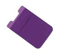 HOUDERCO 2Pcs Purple Double Layer Phone Pouch Adhesive Stick Cell Phone Wallet Durable Elastic Card Holder for Credit Cards Cash for All Smartphones