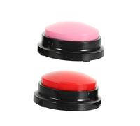 HOUDERCO 2Pcs Recordable Pet Buttons for Dogs Cats Interactive Voice Recording Portable Communication Buttons for Mental Stimulation for Home Office Play