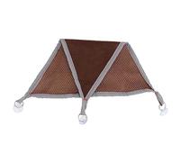 HOUDERCO 2pcs Reptiles Mesh Hammock for Lizards Snakes and Geckos Breathable Pet Hanging Bed Light Brown for Expanding Living Space and Comfort Terrariums