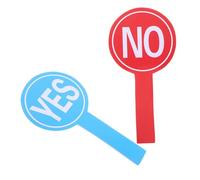 HOUDERCO 2pcs Reusable Yes No Classroom Voting Paddles Solid Foam Board Student Response Tools Large Clear Indicators Teacher Supplies for Engagement and Quick Feedback