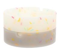 HOUDERCO 2pcs Silicone Ashtray Set with Large Capacity and Glow in The Dark Feature, Creative round Desktop Ashtrays for Occasions, Fireproof, Easy to Clean, Prevents Overflow