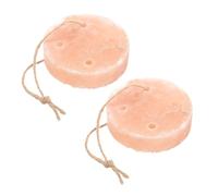 HOUDERCO 2pcs Small Animal Salt Mineral Block for Hamsters and Essential Trace Elements for Healthy Pets Nutritional Salt Brick for Chewing and Licking