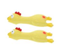 HOUDERCO 2Pcs Squeaky Chicken Dog Chew Interactive Natural for Dogs Puppies Durable Easy to Clean for Biting Teething Keeps Dogs Happy Engaged