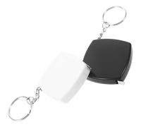 HOUDERCO 2pcs Tape Measure Keychain Measuring Device 2m Pocket-sized Mini Measuring Tape Abs Steel Dual Scale Measurements the Move Home