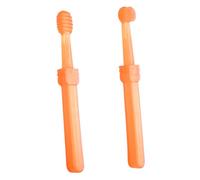 HOUDERCO 2Pcs Toothbrush Set Silicone Oral Care Cleaner with Storage Box Soft Bristles for Gentle Gum Tooth Care for Travel Daily Use Safe for Newborns Boy Girl