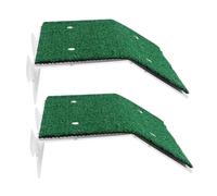 HOUDERCO 2pcs Turtle Basking Platform Artificial Grass Floating Ramp and Decoration for Aquatic Reptile Tanks Easy to Clean and Maintain for Tortoise Habitat