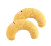 HOUDERCO 2pcs U-shaped Cat Neck Pillows Soft Washable Tiny Pillows for Indoor Cats Yellow Rest Suitable for and Small Dogs