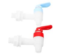 HOUDERCO 2pcs Water Spigot Replacement Tap for Water Dispenser Jug Leak Plastic Silicone Faucet Outlet Easy Install and Detach for Beverage Containers Random Color