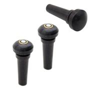 HOUDERCO 3 Pcs Violin Tail Plugs Ebony Wooden Bridge Pin Easy to Install Change Sound Quality Concise and Classic Design Black for DIY Your Violin