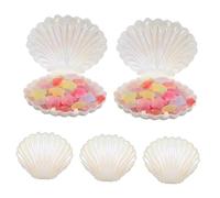 HOUDERCO 30pcs Boxes Candy Box Pantry Jars Foam Glow Sticks Storage Sea Shells Pool Party Foil and Cling Wrap Shell Conch Ocean Decor Laundry Basket with Lid Beach Pp White