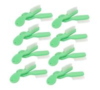 HOUDERCO 30pcs Large Brush Head Toothbrushes for False Tooth Cleaning Medium Soft Bristles with Comfortable Non-slip Handle Travel-sized Mini Brushes for Reach Areas Oral Care Tools in