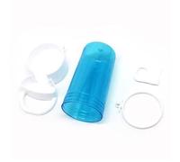 HOUDERCO 3pcs Automatic Food Dispenser for Squirrel and Pet Birds, Plastic Hut Shape with Refillable Design and Non-skid Flat Base, Small Animal Feeder for Cage Use