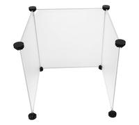 HOUDERCO 3pcs Cat Litter Box Splash Guard Set with 8 Black Buckles Embossed Privacy Shield for Large Open Top Cat Litter Trays Pee Protector for Easy Clean