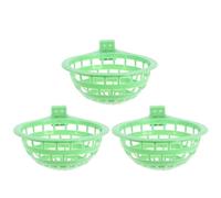 HOUDERCO 3pcs Green Plastic Pigeon Nest Bowl for Bird Cage Breeding | Smooth Mellow Surface, Space Saving Design, Quick Cage Install, for Small PET Birds and Pigeons