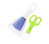 HOUDERCO 3pcs Mini Dustpan and Broom Hamsters Guinea Pigs and Chinchillas Complete Pet Waste Cleaning Kit Reptile Tank Clip Hand Broom Dust Pan and Scooper
