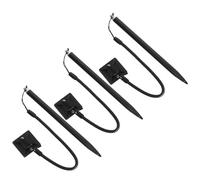 HOUDERCO 3pcs Resistive Screen Stylus Pen Set with Precision Writing and Screen Protection for Navigation Systems, Featuring Black Aluminium and Copper Construction, Spring Lanyard,