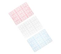 HOUDERCO 3pcs Reusable Plastic PET Mat for Small Animals Lightweight Airflow Grid Feet Pad for Rabbits Guinea Pigs and Hamsters Cage Base 33.5x24cm