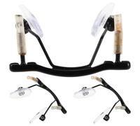HOUDERCO 3pcs Rimless Spectacle Nose Bridge Replacement Parts for Glasses and Frameless Eyewear, Metal and Acrylic Material with Ergonomic Shape and Single Hole Design for Comfortable