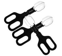 HOUDERCO 3pcs Small Pet Waste Scoops Plastic Pooper Scoopers Hamster Poop Pickers Guinea Pig Accessories Black Plastic Catchers for Small Animal Cleaning